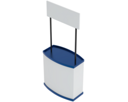 promotionele stand geïsoleerd Aan achtergrond. 3d renderen - illustratie png