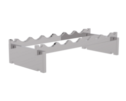 Tabletop wine rack isolated on background. 3d rendering - illustration png