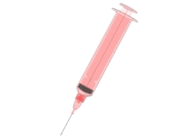 Syringe isolated on background. 3d rendering - illustration png