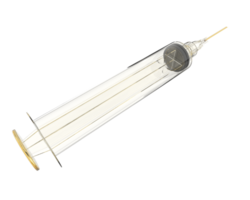 injectiespuit geïsoleerd Aan achtergrond. 3d renderen - illustratie png