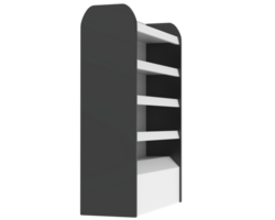 POS store shelves isolated on background. 3d rendering - illustration png