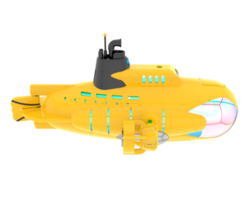 Submarine isolated on background. 3d rendering - illustration png