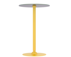 Round display table isolated on background. 3d rendering - illustration png