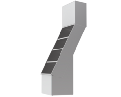 pos Geschäft Regale isoliert auf Hintergrund. 3d Rendern - - Illustration png