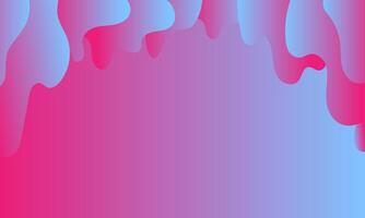 abstract holographic background with flowing drops in pink and blue colors vector