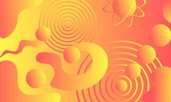 abstract background in orange and yellow colors showing the components of dynamics and movement vector