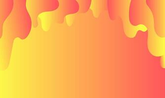 abstract background with flowing drops of orange and yellow colors vector