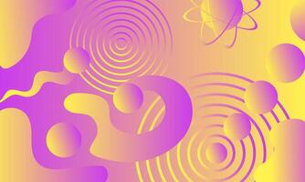 abstract background in purple and yellow colors showing the components of dynamics and movement vector