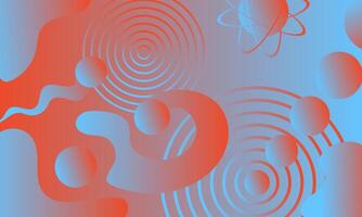 abstract background in blue and orange colors showing the components of dynamics and movement vector