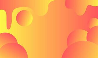 abstract background with flowing drops of orange and yellow colors vector