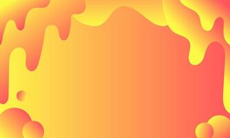 abstract background with flowing drops of orange and yellow colors vector