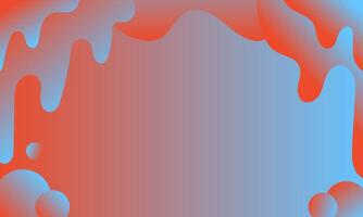 abstract background with flowing drops of blue and orange colors vector