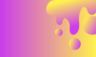 abstract background with flowing drops of purple and yellow and yellow colors vector