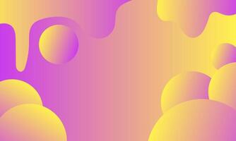 abstract background with flowing drops of purple and yellow and yellow colors vector