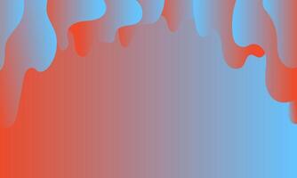 abstract background with flowing drops of blue and orange colors vector