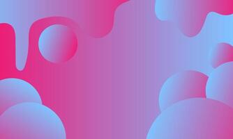 abstract holographic background with flowing drops in pink and blue colors vector