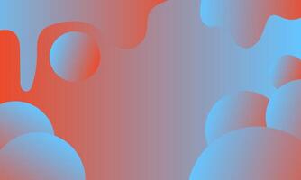 abstract background with flowing drops of blue and orange colors vector