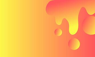 abstract background with flowing drops of orange and yellow colors vector