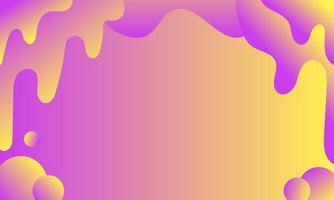 abstract background with flowing drops of purple and yellow and yellow colors vector