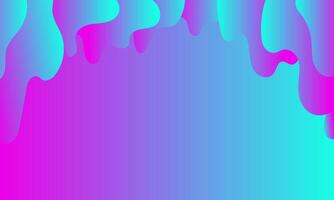 abstract holographic background with flowing drops in pink and blue colors vector