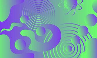 abstract holographic background in green and blue tones showing the components of dynamics and movement vector