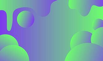 abstract holographic background with flowing drops of green and blue colors vector