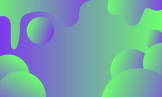 abstract holographic background with flowing drops of green and blue colors vector