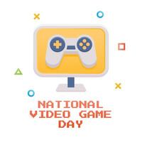 National Game Day design template good for celebration usage. game illustration. flat design. eps 10. vector