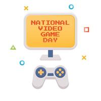 National Game Day design template good for celebration usage. game illustration. flat design. eps 10. vector