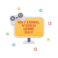 National Game Day design template good for celebration usage. game illustration. flat design. eps 10. vector