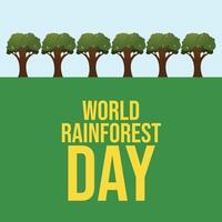 World Rainforest Day design template. rainforest leaf design. flat design. eps 10. vector