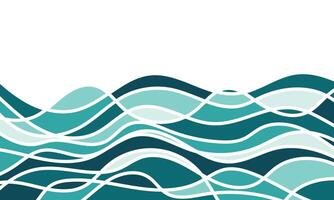 Abstract background of blue sea waves motion vector