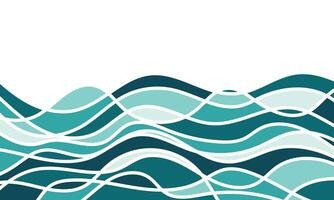 Abstract background of blue sea waves motion vector