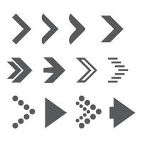 Arrow icon set vector