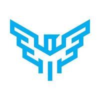 Eagle logo in tech style vector