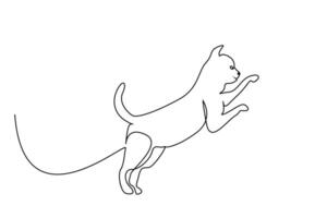 gato linda divertido contento calma cabeza minimalista línea Arte vector