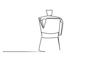 modern tea coffee maker beverage line art vector