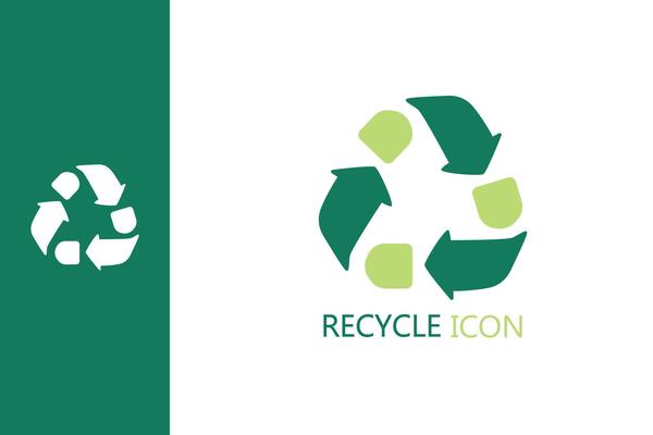 ecology recycle green clean world icon logo sign