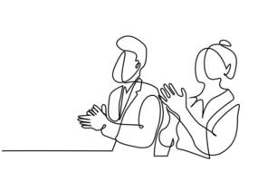 people workplace classroom applaud happy line art vector