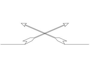 arrow box weapon pose line art vector