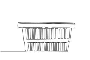 empty grocery cart customer empty object simple line art vector