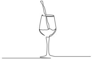 glass water alcohol fill up falling from line art vector