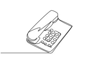 home phone object line minimalist art vector