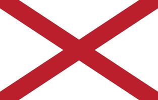 Alabama estado bandera ilustración. Alabama bandera. vector