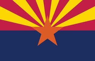 Arizona State Flag illustration. Arizona Flag. vector