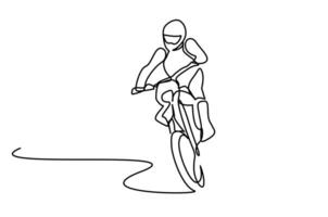 one extreme athlete motor motocross motion lifestyle racing line art vector