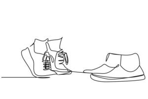 young couple in love shoes and legs kissing flirt line art vector