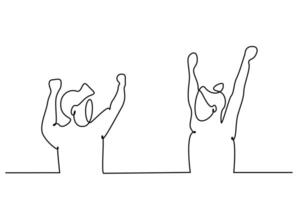 young children students classroom school rejoicing raises arms happy playing line art vector