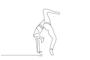 women pilates pose sport lifestyle one line art design vector