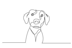 cute dog animal line art design vector